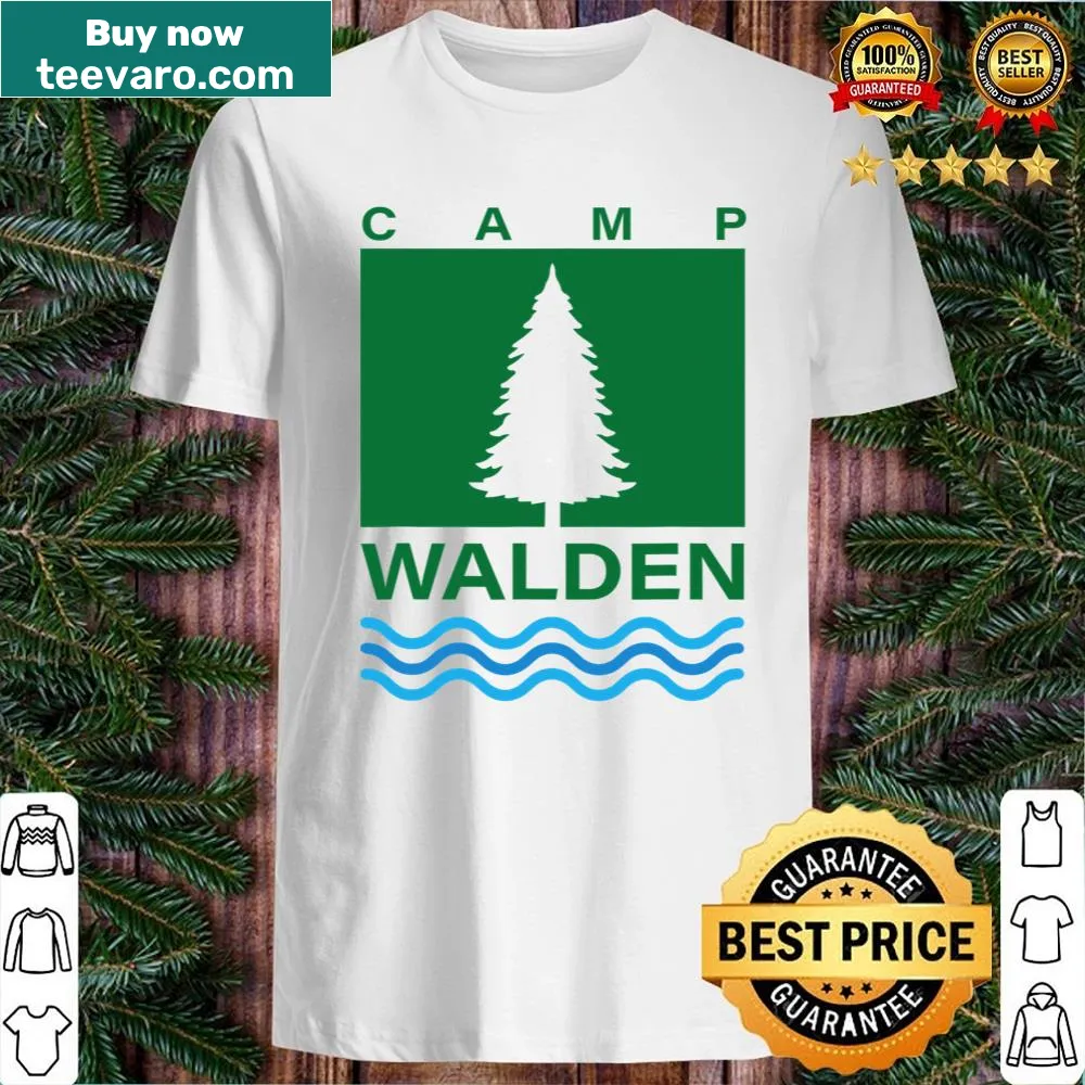 Graphic t-shirt featuring whimsical Camp Walden illustration
