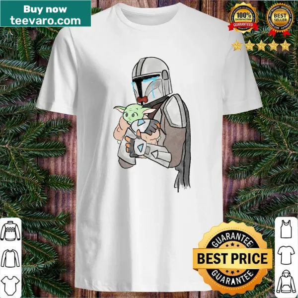 Kawaii-style Christmas shirt featuring a cat dressed as Santa with lights