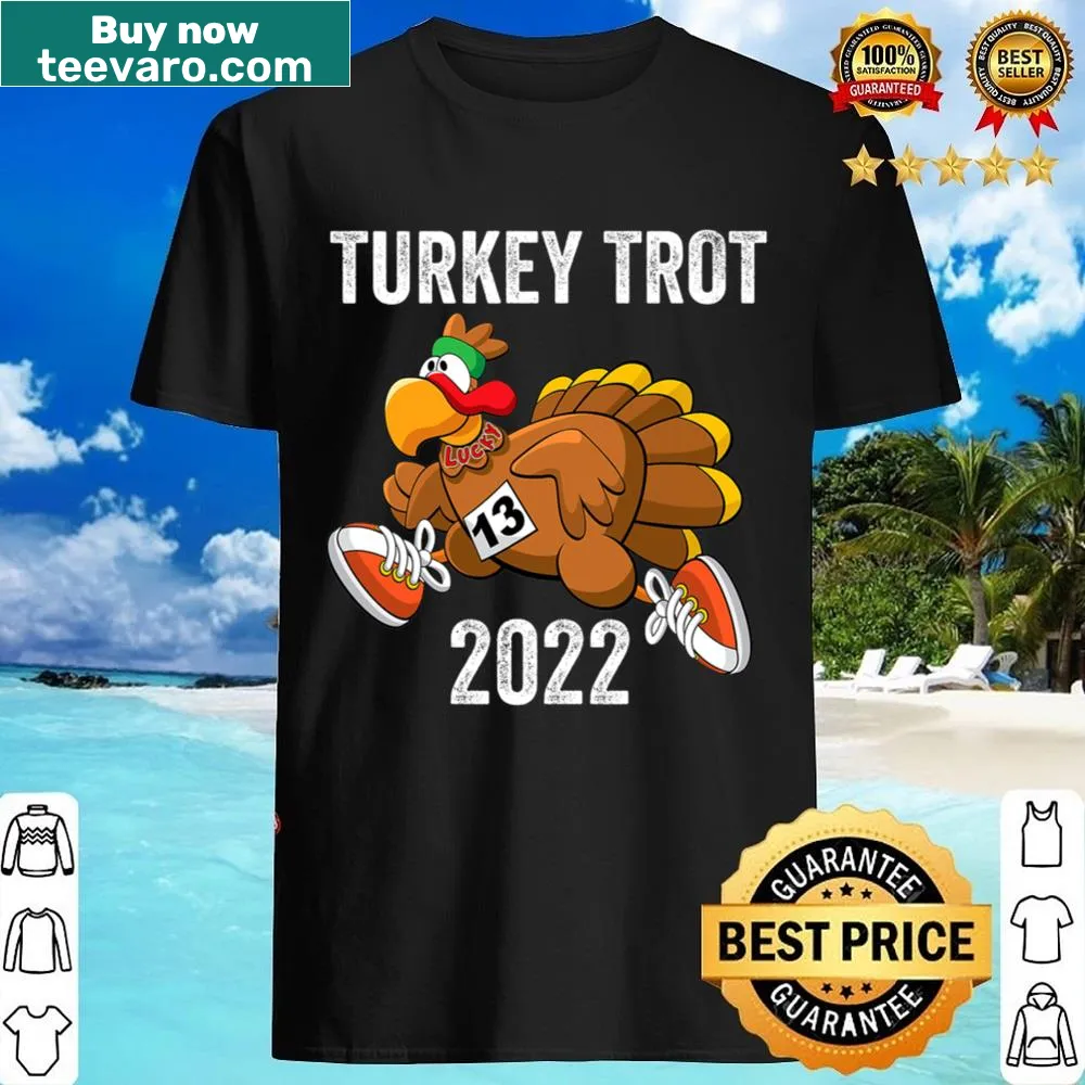Turkey Trot Squad 2022 graphic on a festive shirt