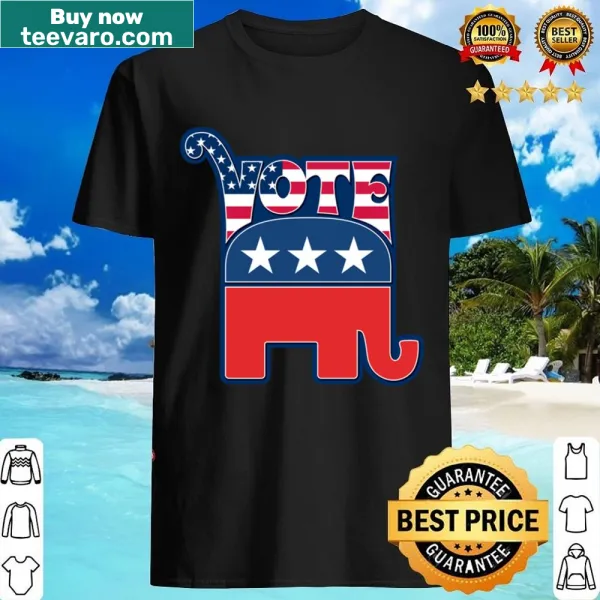 Vote Republican shirt with bold lettering across the chest