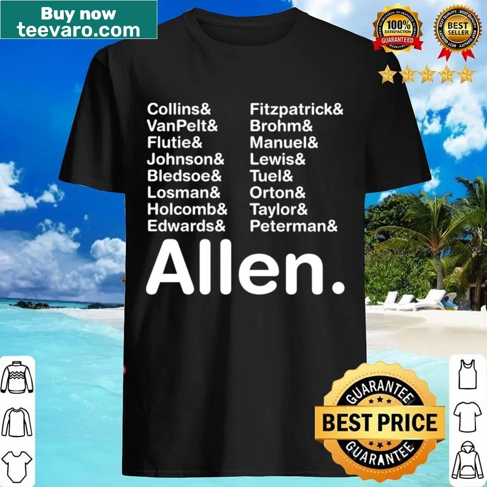 Shirt celebrating Buffalo quarterbacks with bold text