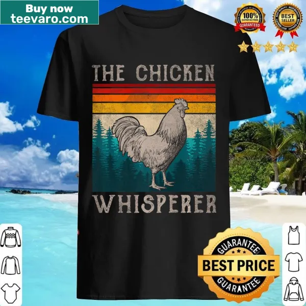 Distressed retro shirt featuring chickens and 'Chicken Whisperer' text