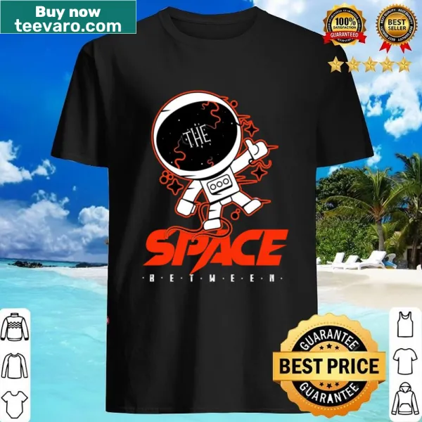 Charming astronaut graphic shirt, featuring a cute astronaut floating in space.