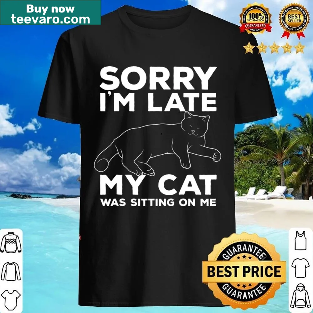 Playful cat joke shirt featuring a whimsical kitten graphic, perfect for cat lovers.