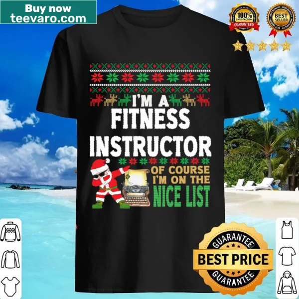 Funny Christmas shirt for fitness instructors with humorous design