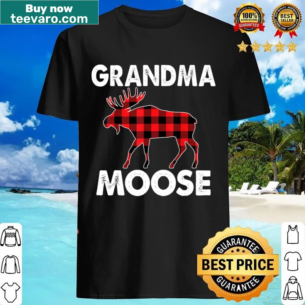 Vintage moose family Christmas shirt for matching pajamas.