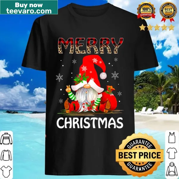 Family Christmas shirt featuring gnomes and buffalo plaid for festive wear