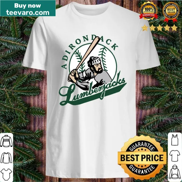 Baseball shirt featuring the Adirondack Lumberjacks emblem