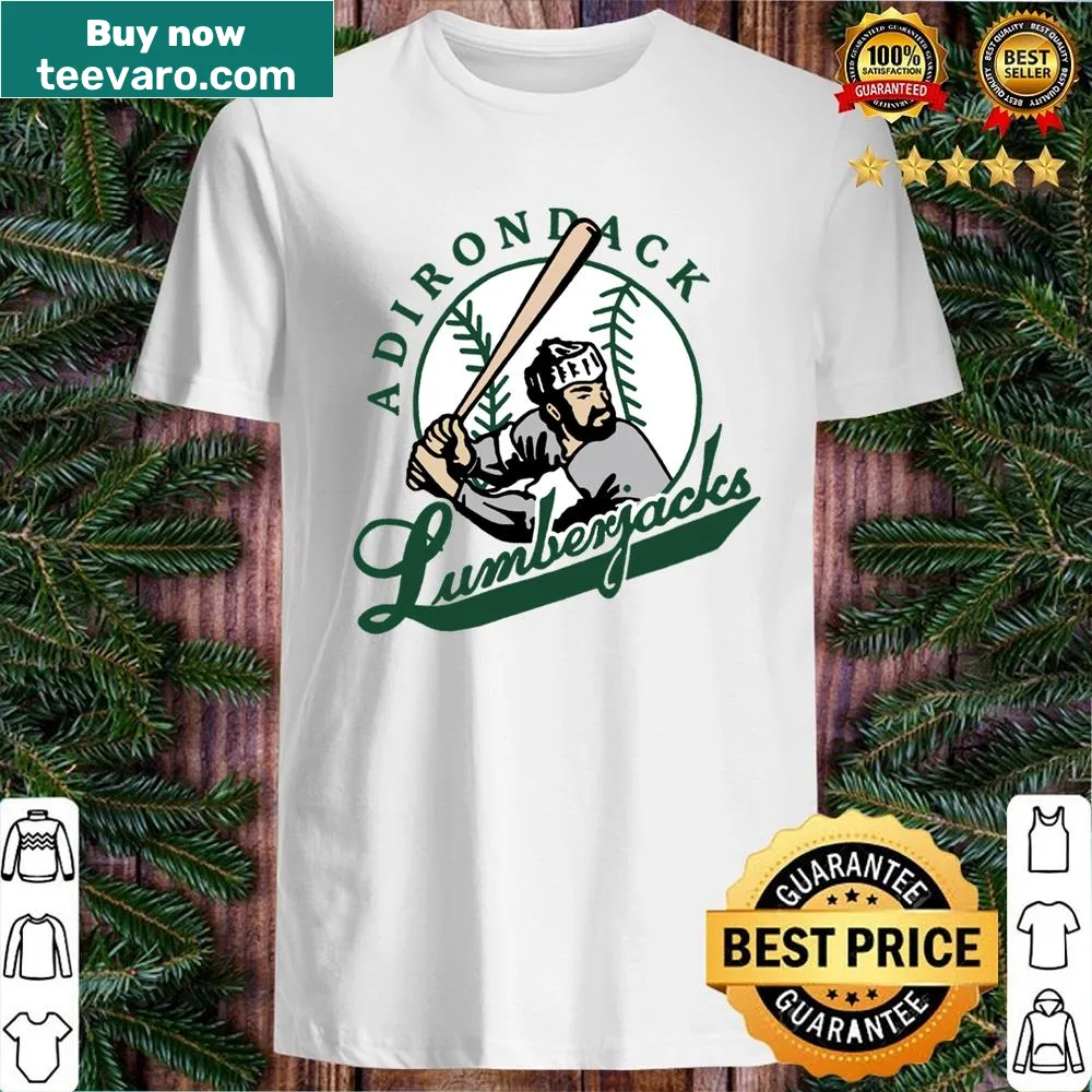 Baseball shirt featuring the Adirondack Lumberjacks emblem