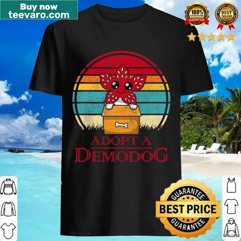Illustrated demodog graphic on a lightweight shirt for dog lovers