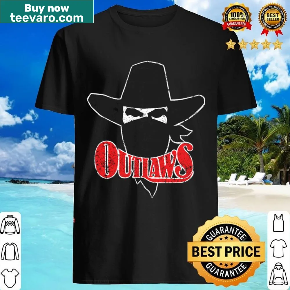 Stylized outlaw emblem on Arizona Outlaws t-shirt