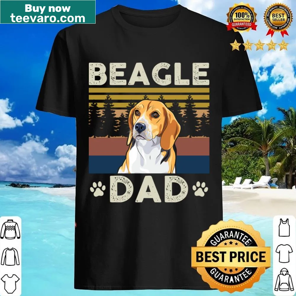 Beagle Dad text graphic on a shirt
