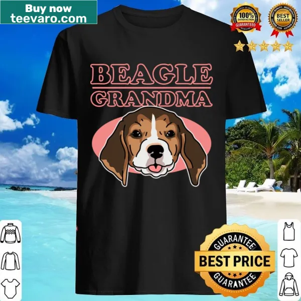 Illustrated T-shirt for beagle grandmas celebrating their dogs