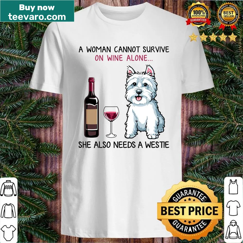 Funny T-shirt featuring a humorous phrase about dogs and wine
