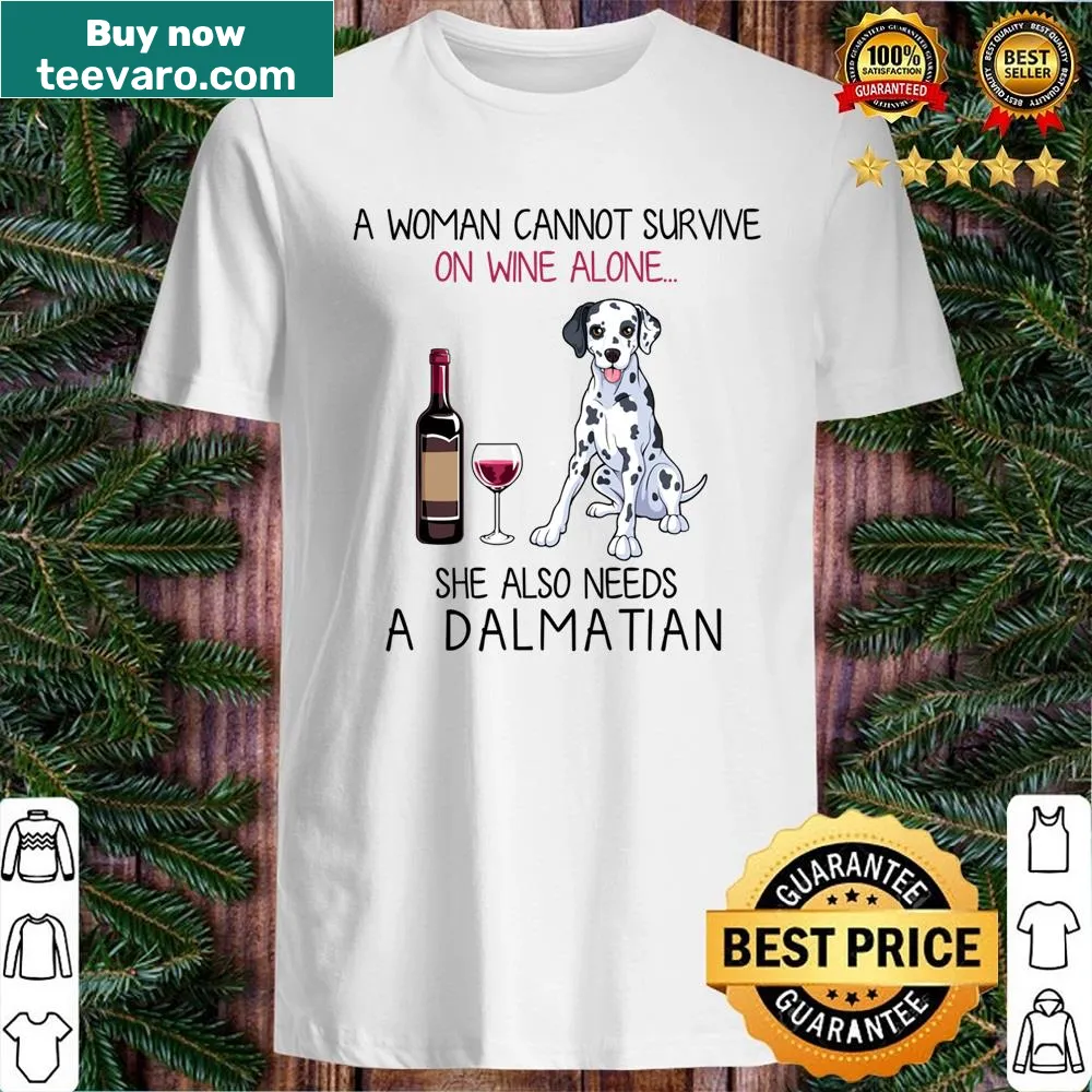 Dalmatian dog and wine glass in a humorous graphic