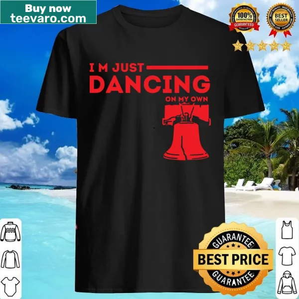 Typography design of 'Dancing On My Own' on a t-shirt