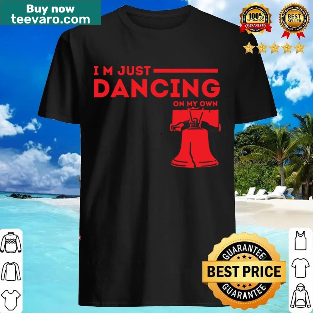 Typography design of 'Dancing On My Own' on a t-shirt