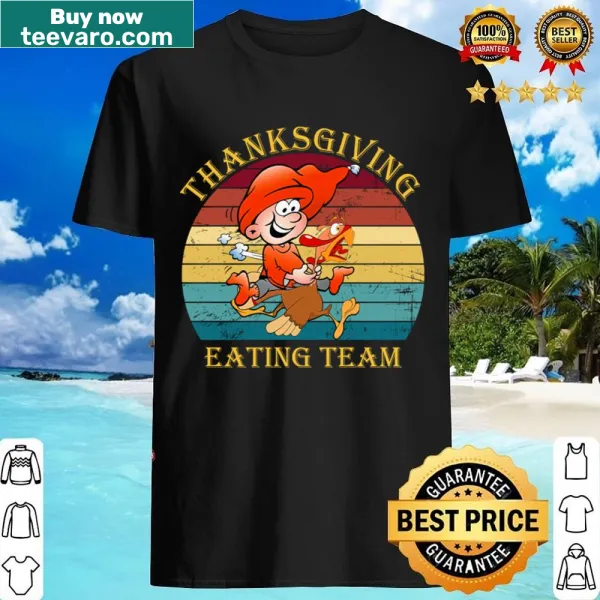 Vintage-style gnome riding a turkey graphic for Thanksgiving.