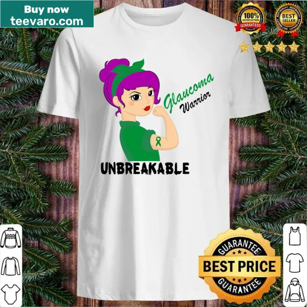 Green ribbon graphic on an awareness T-shirt for glaucoma support