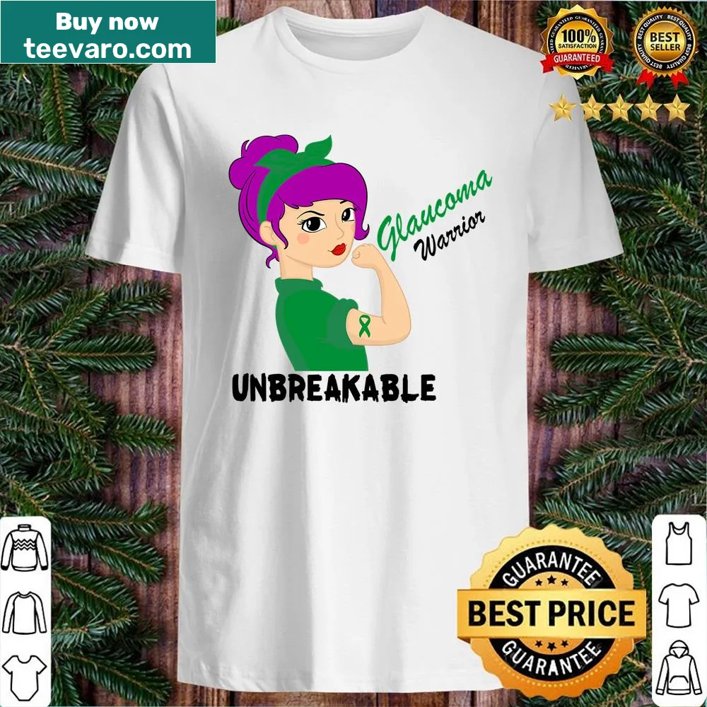 Green ribbon graphic on an awareness T-shirt for glaucoma support