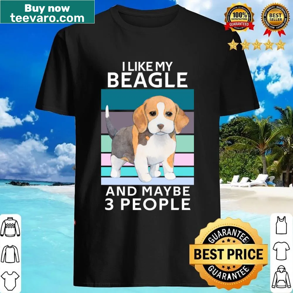 Vintage-style shirt with humorous beagle and friendship text