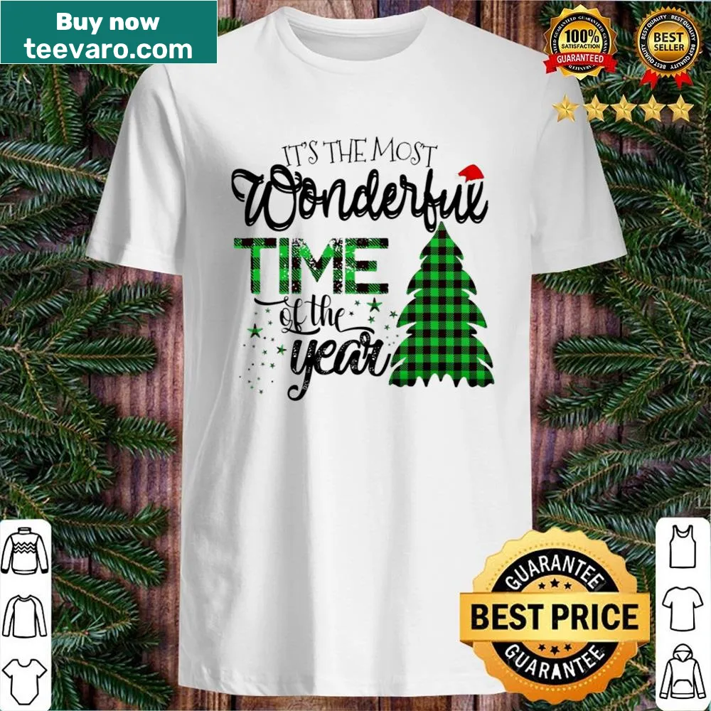Festive Christmas t-shirt with trees and holiday message