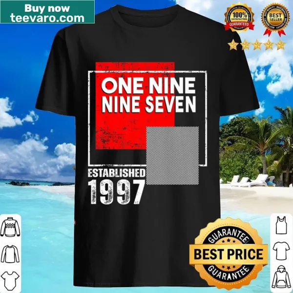Vintage design for men born in 1997 on a shirt