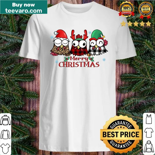 Playful shirt with a humorous chicken design for Christmas