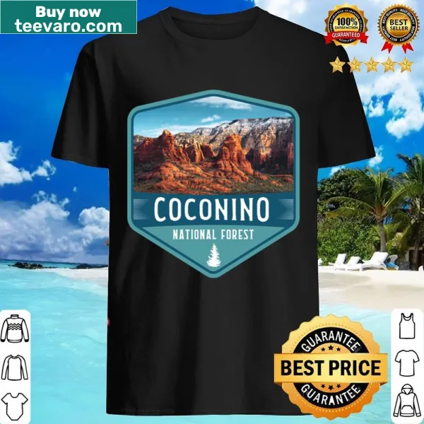 Illustrated shirt featuring Coconino National Forest, ideal for outdoor enthusiasts