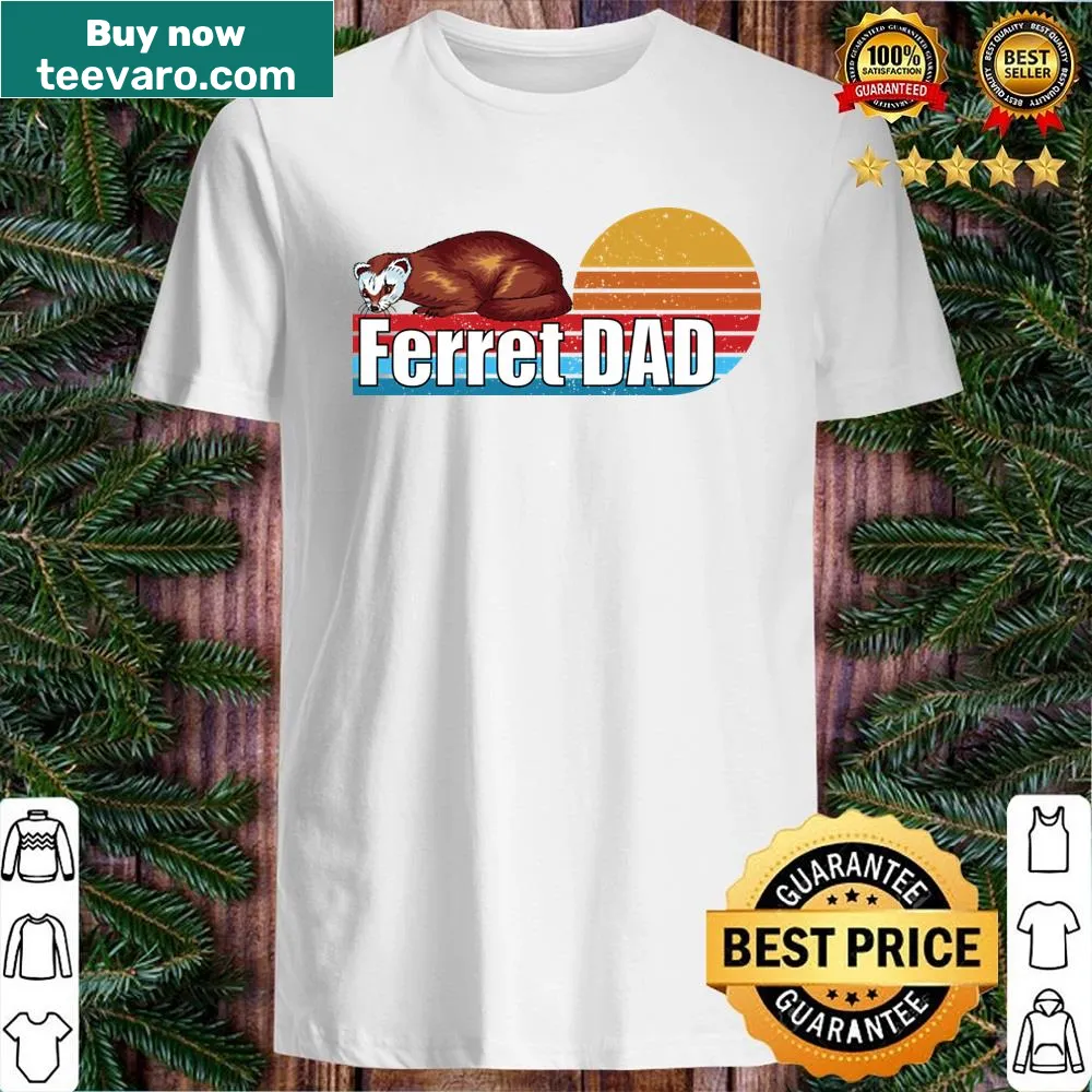Vintage Ferret Dad t-shirt with playful ferret silhouette