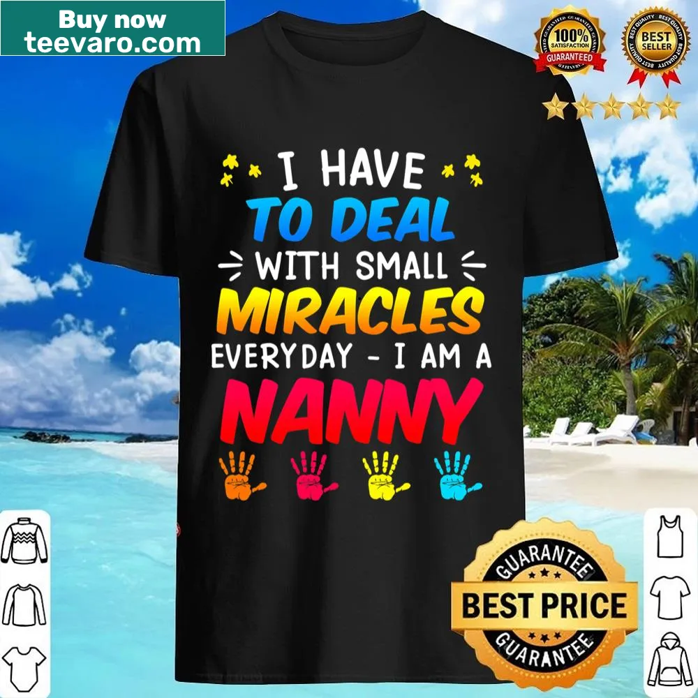 Typography shirt celebrating the role of a nanny with kids