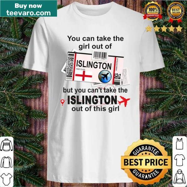 Islington-themed shirt with boarding pass graphic