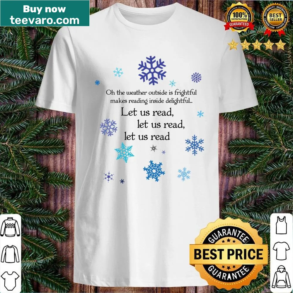 Let Us Read In Color shirt featuring playful text