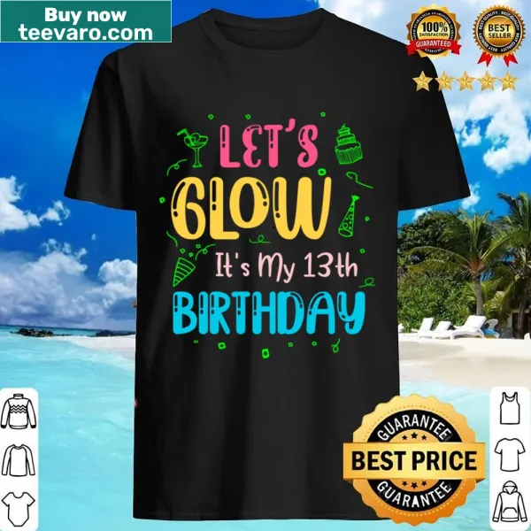 Shirt for a 13th birthday celebration with bold typography