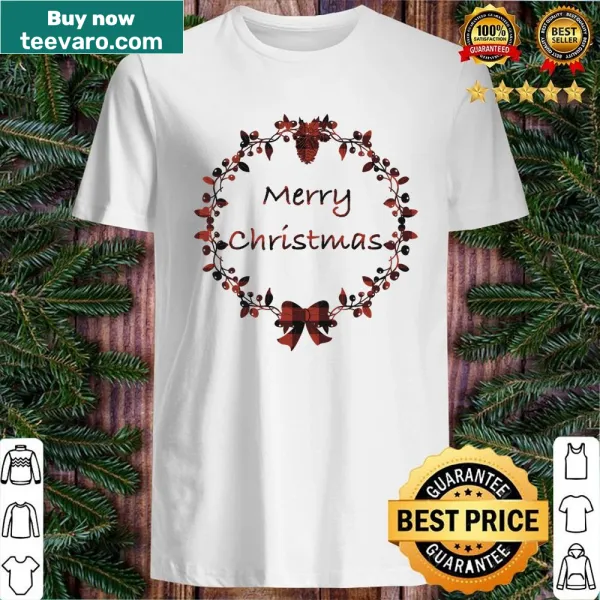Christmas shirt featuring a classic red plaid design