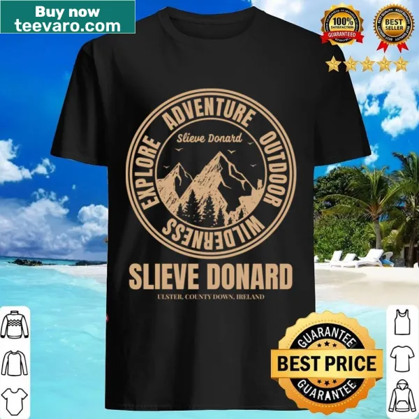 Shirt depicting the Slieve Donard mountain and hiking trails