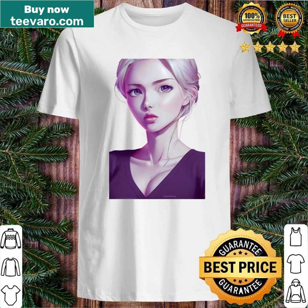 Pinup anime shirt featuring a blonde cartoon character