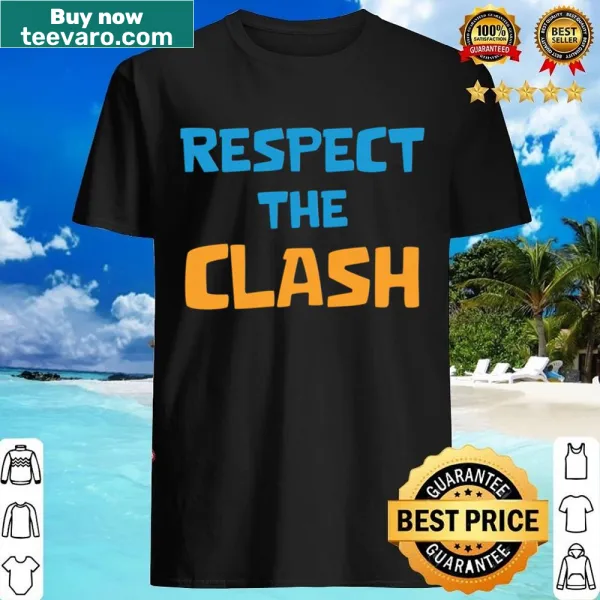 Shirt featuring the phrase 'Respect The Clash' in tribute to the band
