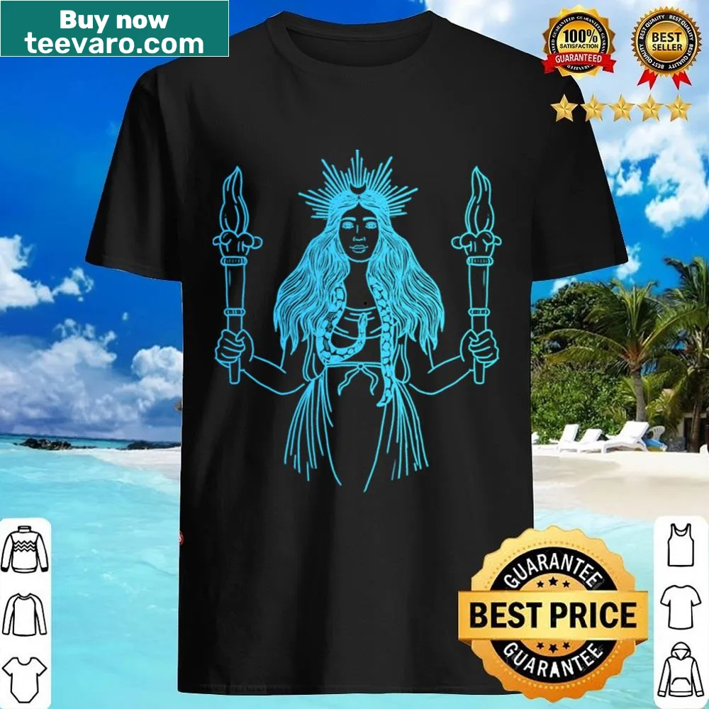 Shirt featuring an illustration of Hekate, the goddess of magic