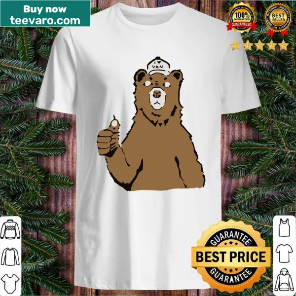 Illustration of a bear on a casual Vancouver-inspired shirt