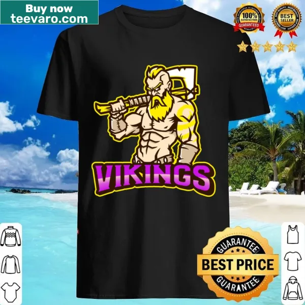 Vikings football shirt with a bold team emblem and dynamic design.
