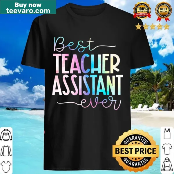 Shirt celebrating the best teaching assistant with bold text