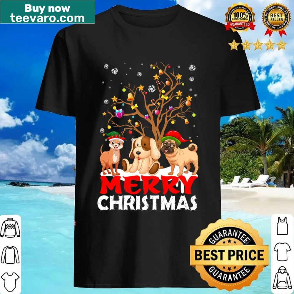 Funny Merry Christmas shirt for dog lovers with festive design