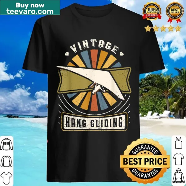 Vintage-style hang gliding shirt with retro graphics celebrating the sport