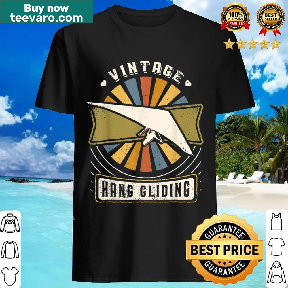 Vintage-style hang gliding shirt with retro graphics celebrating the sport
