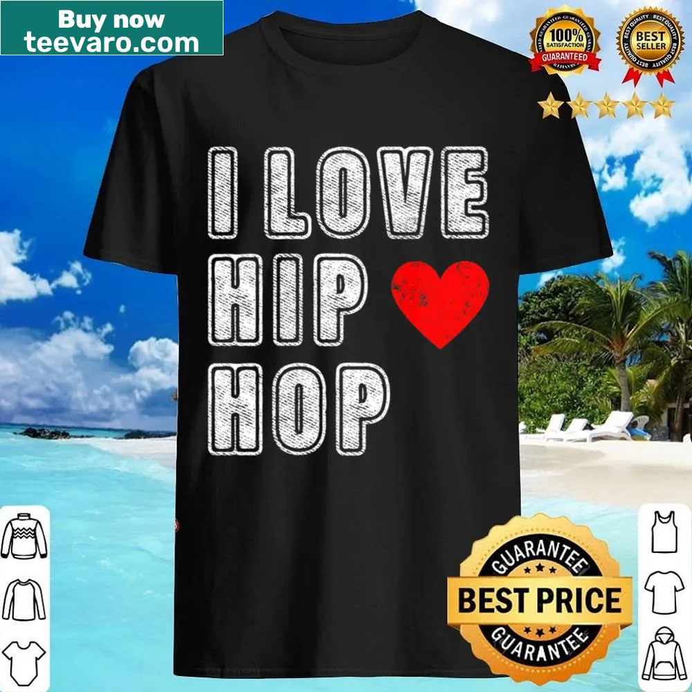Retro-inspired t-shirt with the phrase I Love Hip Hop