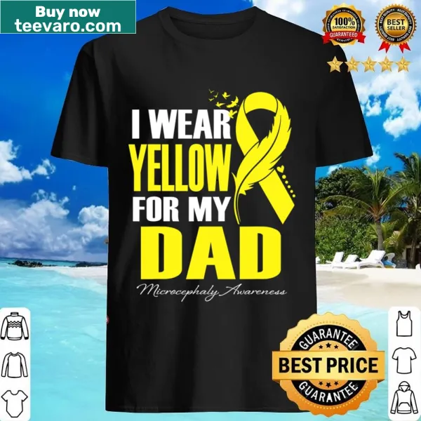 Awareness shirt with a feather graphic and the phrase about wearing yellow