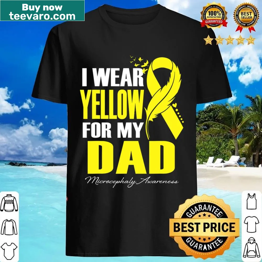 Awareness shirt with a feather graphic and the phrase about wearing yellow