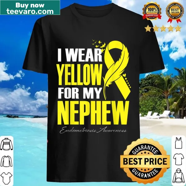 Feather graphic and text on shirt for endometriosis awareness