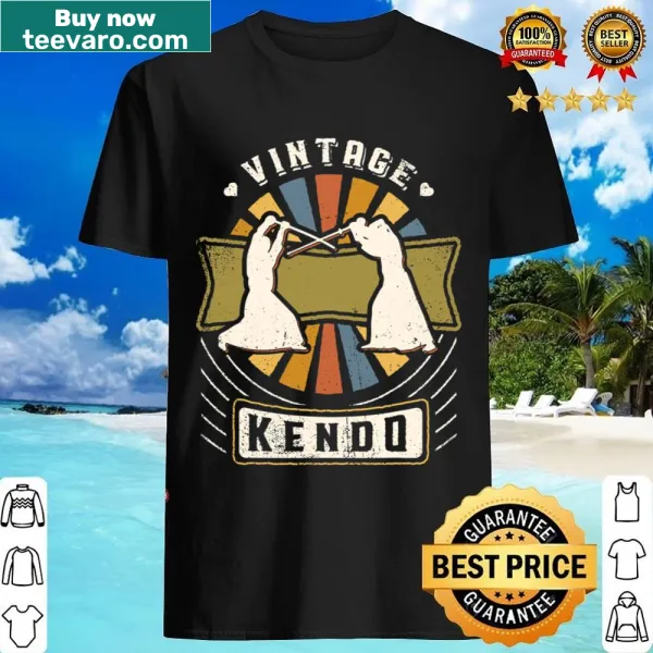 Vintage design celebrating kendo martial arts on a shirt